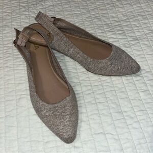 MIA Women's Tan knit sling back  Flats